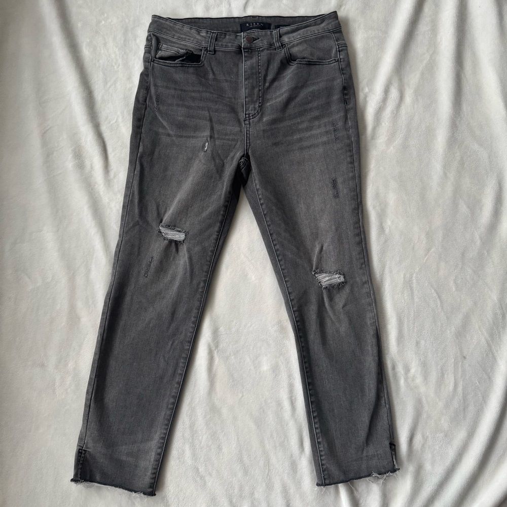 Risen Distressed Gray Jeans